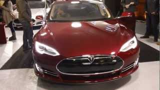 Tesla Model S Signature Beta Prototype in Signature Red at Santana Row [upl. by Anier471]