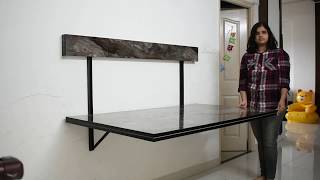 Wall mounted dining table  Space saving furniture in Bangalore Wallter Systems [upl. by Feldman871]