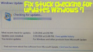 How to fix Windows 7 stuck on checking for updates [upl. by Oker558]