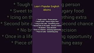 Learn Popular English idioms [upl. by Eirrehc]