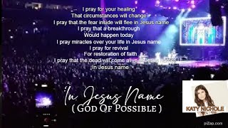 KATY NICHOLE FAMOUS SONGIN JESUS NAME GOD OF POSSIBLE CASTING CROWNS OCT2024 THE AWAKENING TOUR [upl. by Solegnave]