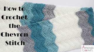 How to Make the Chevron Stitch Crochet 101 Series [upl. by Anivid]