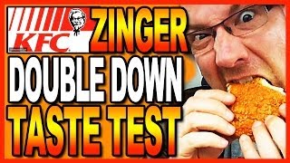 KFC Zinger Double Down Taste Test [upl. by Lexie]