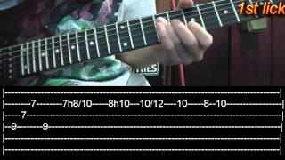 Fade To Black Intro Lesson  Metallicawith tabs [upl. by Dnalyram]