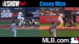 ⚾️ Casey Mize  MLB the Show 24 vs Real Game Pitching Motion [upl. by Dloraj]