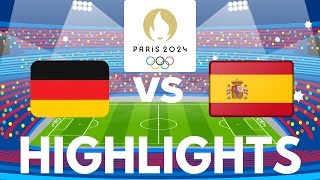 Germany vs Spain  10  Womens Football  Paris 2024 Highlights  spain vs germany [upl. by Copp78]