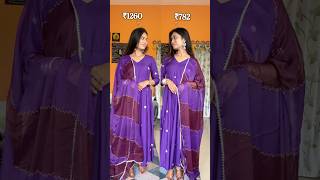 Meesho vs Myntra  Anarkali kurta set  meeshovsmyntra anarkali ytshortsindia myntravsmeesho [upl. by Aihsyn607]