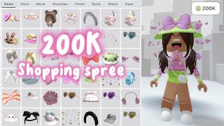 200K ROBLOX SHOPPING SPREE 🤩😱🛍️ [upl. by Jariv]