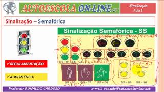 14 SINALIZAÇÃO DE TRÂNSITO  Disp Aux Semáforo Obras Gestual Sonora [upl. by Wakerly]