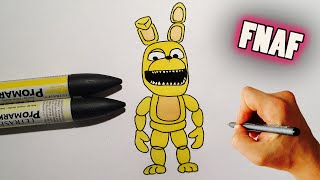 How to Draw adventure Plushtrap from Five Nights at Freddys FNAF World drawing lesson [upl. by Colwell915]