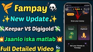 Fampay New update😯  Fampay Keepar vs Digitalgold update  Fampay new update today [upl. by Suiram346]