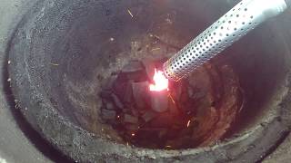 Using a Looftlighter to start a Kamado grill [upl. by Mcclure]