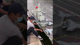 Large model of the chinese Liaoning aircraft carrier military navy marinha [upl. by Gilemette142]