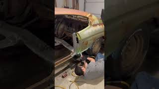 71 chevelle removing inner rocker [upl. by Eecram]