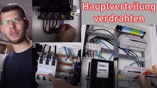 Hauptverteilung verdrahten Sicherungskasten ElektroM [upl. by Drofdarb]