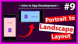 Create an alternate activity layout  How to create portrait and landscape layouts in android studio [upl. by Azeel]