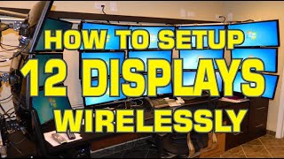 HOW TO SETUP 12 MONITORS WIRELESSLY SPACEDESK [upl. by Lomax]