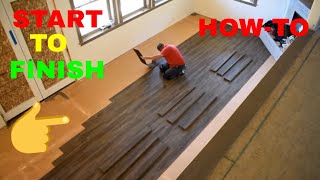 VINYL PLANK FLOORING INSTALLATION  HOWTO [upl. by Capp]