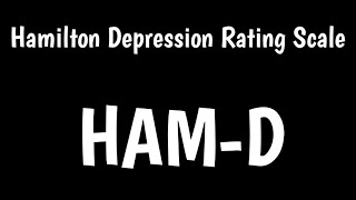 Hamilton Depression Rating Scale  HAMD  HDRS [upl. by Nadaha491]