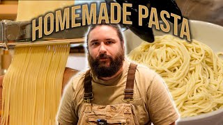 Learning to make HOMEMADE PASTA With KitchenAid mixer [upl. by Ahsekam]