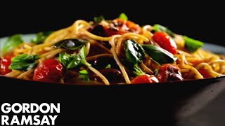 Pasta with Tomato Anchovy and Chilli  Gordon Ramsay [upl. by Dagny]