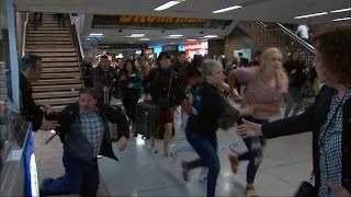 Panic leads to stampede at New Yorks Penn Station during rush hour [upl. by Stoll582]