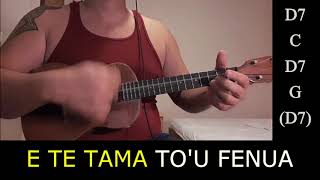 TE TAMA MAOHI  Ukulele Cover with lyrics [upl. by Amor]