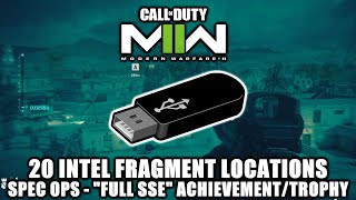 COD Modern Warfare 2  20 Intel Fragment Locations Guide  Full SSE AchievementTrophy Spec Ops [upl. by Malha]