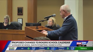 Rogers School Board approves calendar changes following winter weather [upl. by Ellehcor848]