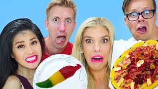 GUMMY FOOD vs REAL FOOD w Rebecca Zamolo Matt Slays amp Chad Wild Clay [upl. by Avahc]