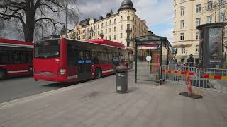 Sweden Stockholm bus 53 ride from Norra Bantorget to Odenplan [upl. by Evander]