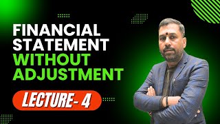 Balance sheet  Financial Statement Without Adjustment [upl. by Aihsemak429]