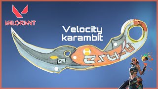 How to make velocity Karambit with paper  Valorant  Paper karamabit  Valorant Papercraft  CSGO [upl. by Dzoba]