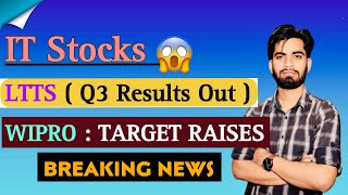 IT Stocks 😱 LTTS  Q3 Results Out  Wipro  Target Raises ⚠️ Breaking News [upl. by Maher]