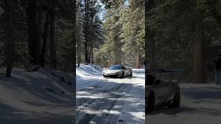 MCLAREN 720 LM ON SUMMERTIRES VS SNOW mclaren supercar snow [upl. by Etiragram]