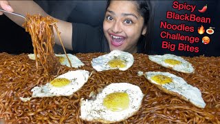 10 PACKET SPICY BLACK BEAN NOODLES CHALLENGE 🔥🥵SPICY SAMYANG NOODLES EATING CHALLENGEEATING SHOW [upl. by Annauj]