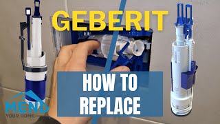 Toilet Running or Not Flushing Replace Geberit Flush Valve Concealed Cistern FIX [upl. by Kimberlee]