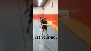 ALTTAN SERVİS ÖĞRETİMİ HEDEFTEKİ HALKAYA İSABET ÇALIŞMASI SES VOLEYBOL 🏐 ❤️ volleyball volley [upl. by Ahsimal]