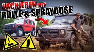 AUTO LACKIEREN mit ROLLE und SPRAYDOSE  GKlasse Umbau 005  Fritz Meinecke [upl. by Licko]