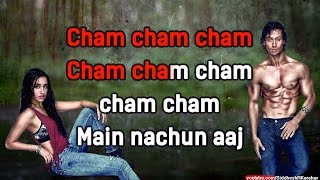 Cham Cham  KARAOKE with English Translation  Baaghi  2016 [upl. by Noleta259]