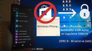 Windows Phone cihazlarda Bootloader unlock işlemi ile uygulama yükleme rehberi Spec B30 serisi [upl. by Enovad]