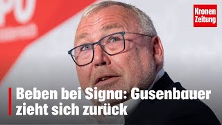 Beben bei Signa Gusenbauer zieht sich zurück  kronetv NEWS [upl. by Vedette]