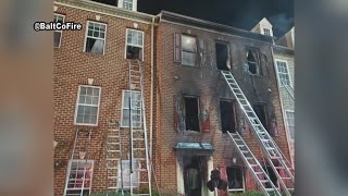 Owings Mills residents displaced by twoalarm fire [upl. by Neerhtak]