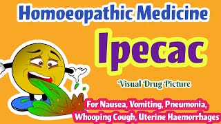 Ipecac 30200 Homoeopathic Medicine ExplainedFor VomitingPneumoniaWhooping Cough Drug Picture [upl. by Adnomar]