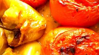 Greek Rice Stuffed TomatoesampBell Peppers [upl. by Shifrah211]