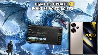 Poco f6 90 to 60 fps bgmi 35 update 😢 bgmi pocof6 [upl. by Irianat]