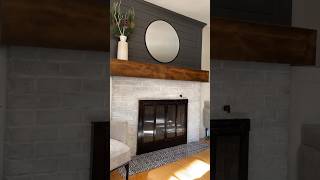 DIY shiplap fireplace surround fireplacemantel diy diyprojects homeimprovement homerenovation [upl. by Oicnoel]