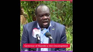 NAIROBI GOVERNOR LACKS MANAGERIAL SKILLS TO RUN THE COUNTYSAYS MCA ALAI [upl. by Kendry551]