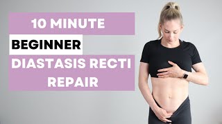 Diastasis Recti Repair Workout  BEGINNER  heal  strengthen your core postpartum [upl. by Ethelbert]