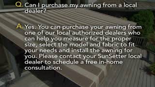 SunSetter Awning FAQ [upl. by Dynah]